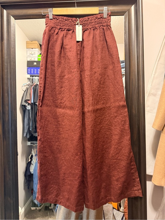 Anthropologie Pants - Anthropologie Somerset linen Wide-Leg Pant in Brownstone XS